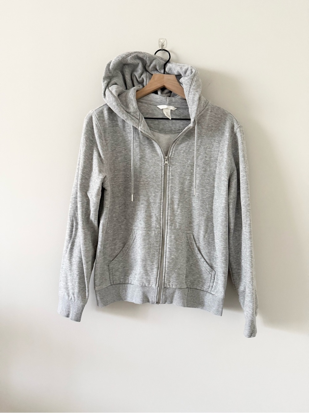 H&M Classic Sweatshirt Zip-Up Hoodie Jacket - Gray Size M